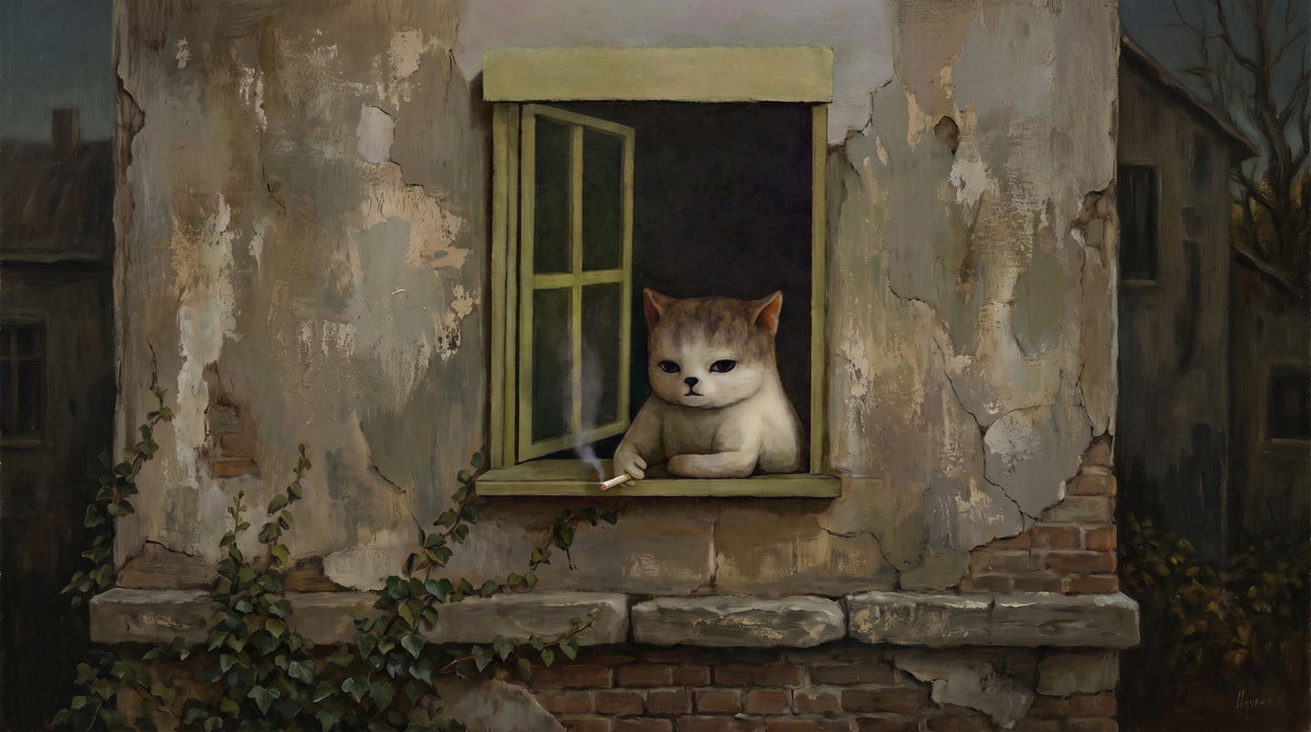 Muse & Paw pet wall art in a characterful European interior