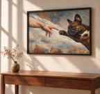 Contact, Michelangelo-Inspired Dog Wall Art
