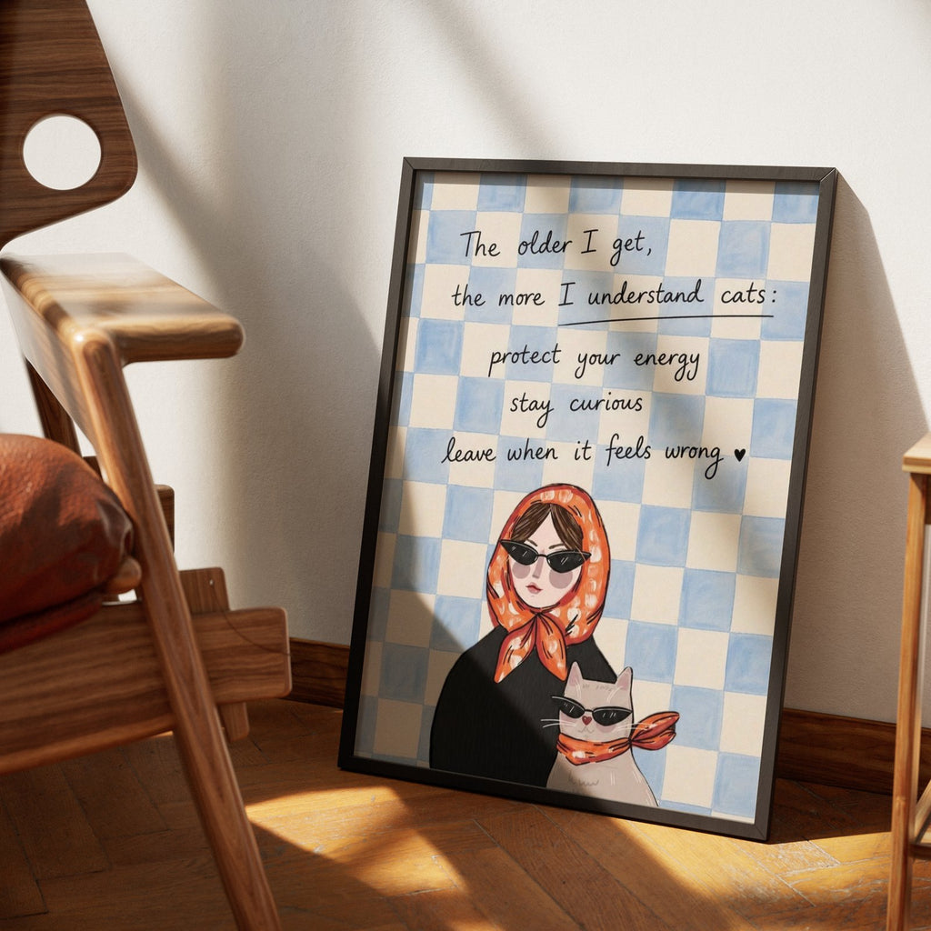 House Rules, Cat Quote Wall Art