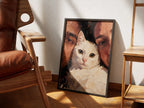 Family Photo, Couple and Ginger Cat Portrait