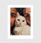 Family Photo, Couple and Ginger Cat Portrait