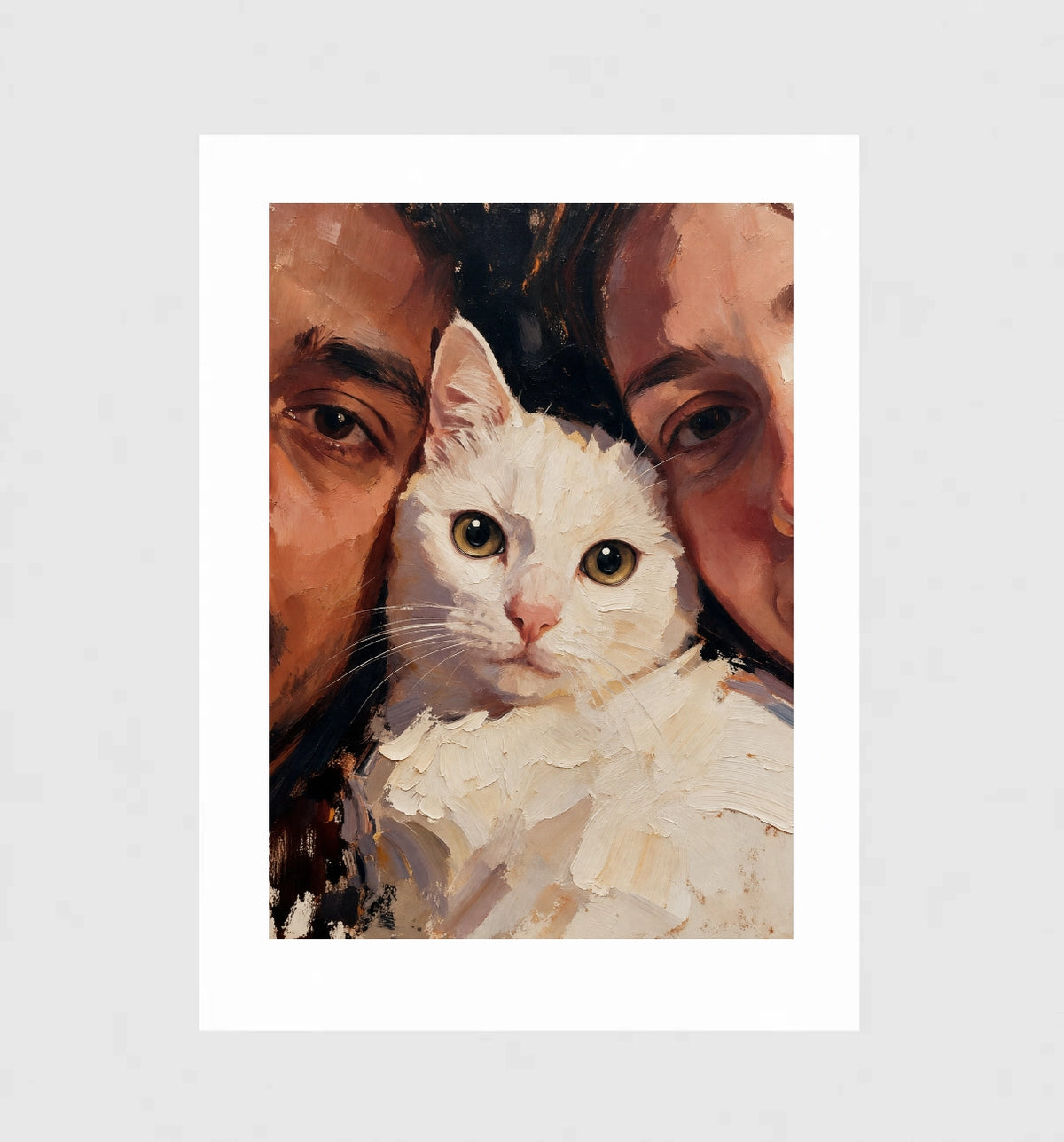 Family Photo, Porträt mit Paar und roter Katze
