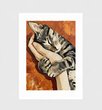 Safe, Wandkunst mit schlafender Tigerkatze
